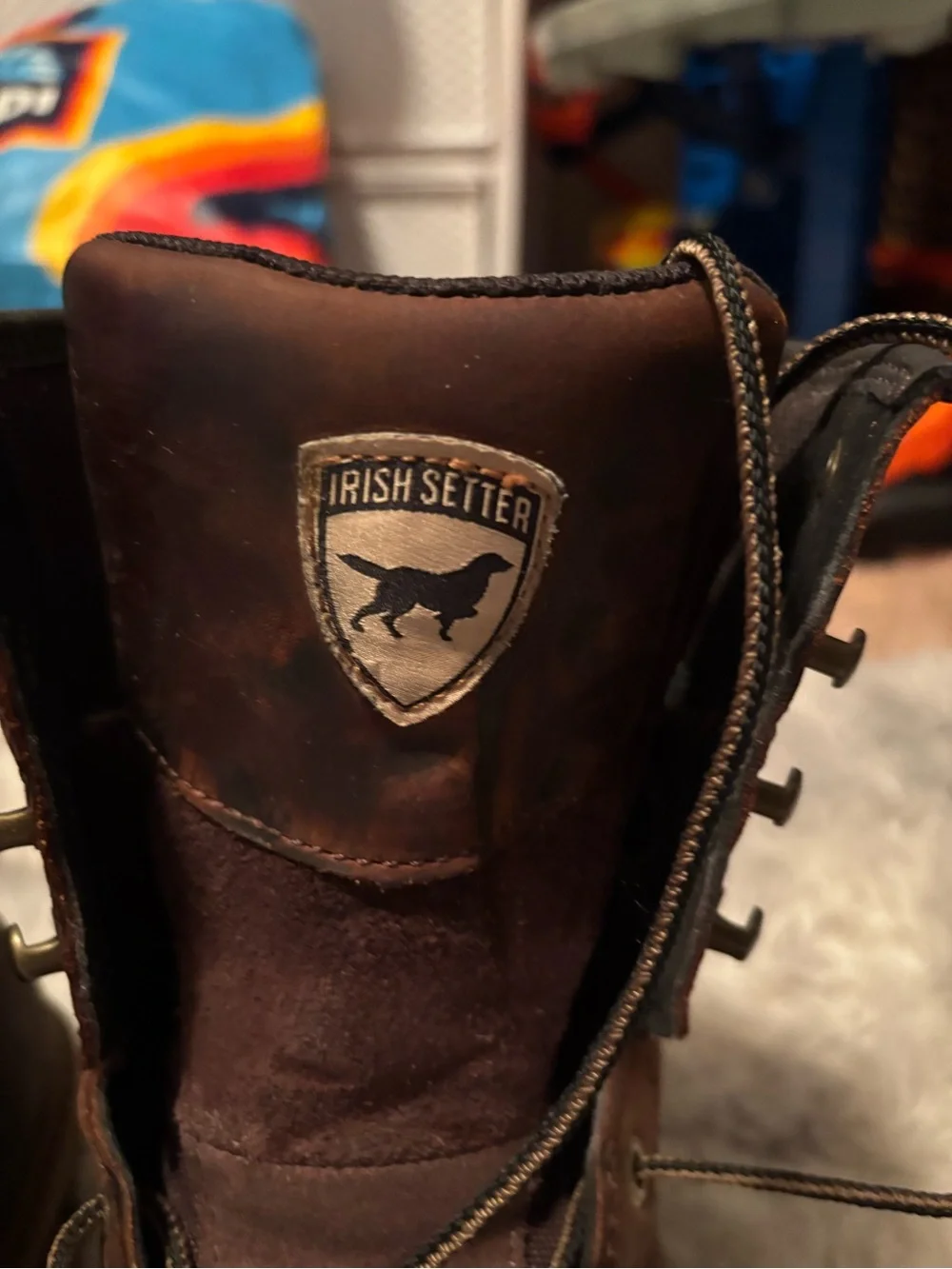 Irish Setter Brown Leather Lace-Up Work Boots
